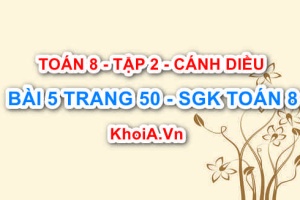 Bài 5 trang 50 Toán 8 Cánh Diều Tập 2